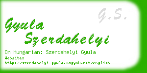 gyula szerdahelyi business card